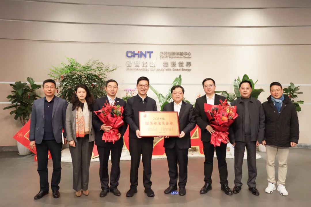 喜讯！杭州高新区党工委、滨江区委书记章登峰为正泰安能授牌&ldquo;2023年度工业龙头企业&rdquo;